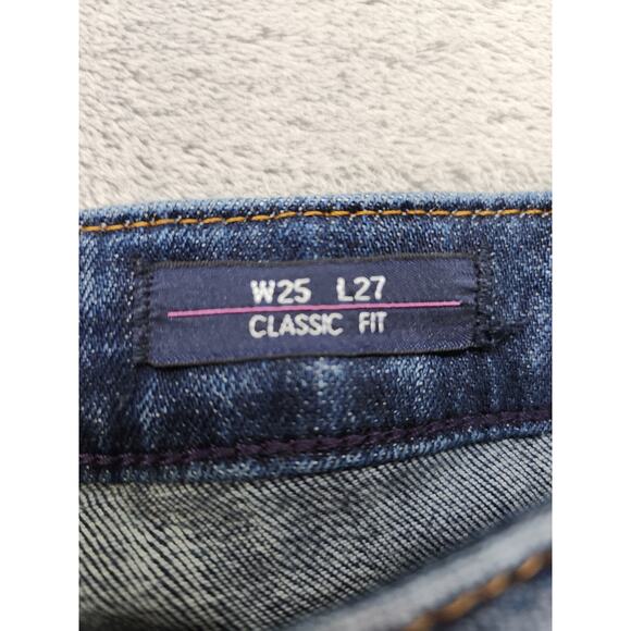 VIGOSS Jagger Distressed Classic Fit Skinny Jean Size W25 L27 Blue Stretch Denim - Picture 9 of 16